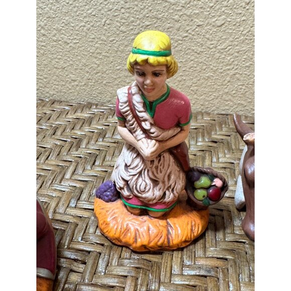 Vintage 1971 Holland Mold Hand-Painted Nativity Scene Set Of 5 - Picture 5 of 11